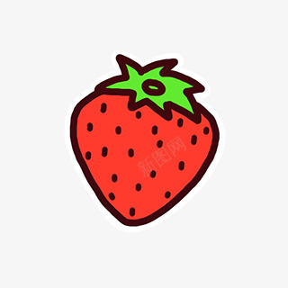 海报装饰透明卡通贴纸标签水果卡通水果草莓Stickerpng免抠素材_新图网 https://ixintu.com 卡通 标签 水果 海报 草莓 装饰 贴纸 透明