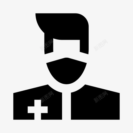 医生冠状病毒covid19svg_新图网 https://ixintu.com 医生 冠状 病毒 面罩 医院 固体