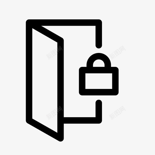 门安全封锁门锁svg_新图网 https://ixintu.com 安全 封锁 门锁 私人 房间