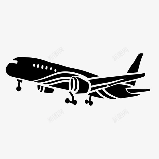 客机飞机航空svg_新图网 https://ixintu.com 飞机 客机 航空 图标 符号