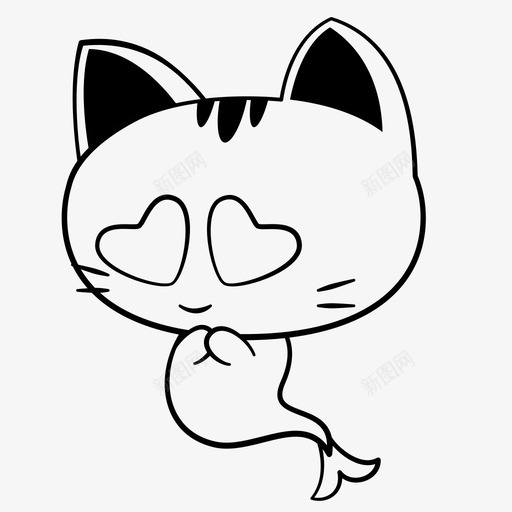 爱猫快乐svg_新图网 https://ixintu.com 爱猫 快乐 微笑