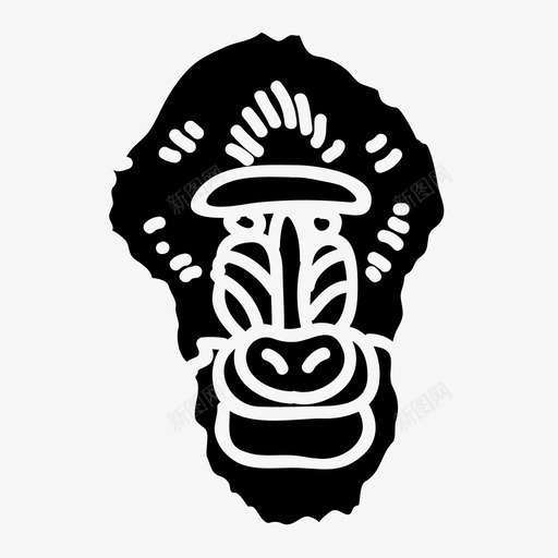 狒狒陆生动物野生动物svg_新图网 https://ixintu.com 动物 陆生 狒狒 野生动物 动物园