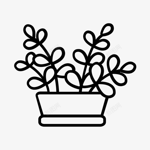 多汁仙人掌装饰植物花叶svg_新图网 https://ixintu.com 装饰 植物 多汁 仙人掌 花叶 轮廓