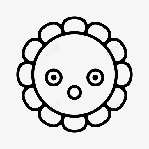惊讶表情雏菊般的情绪svg_新图网 https://ixintu.com 惊讶 表情 雏菊 情绪