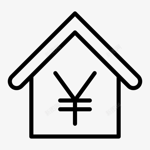 按揭银行金融机构svg_新图网 https://ixintu.com 按揭 银行 金融机构 房屋 贷款 日元