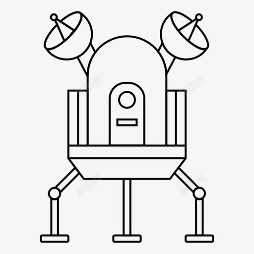 月球着陆器太空太空轮廓svg_新图网 https://ixintu.com 月球 着陆器 太空 轮廓