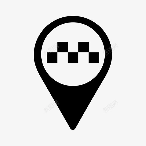 出租车汽车地点svg_新图网 https://ixintu.com 出租车 汽车 地点 别针 标签
