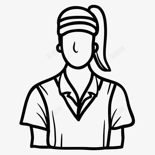 球童高尔夫球手背心svg_新图网 https://ixintu.com 球童 高尔夫 球手 背心 女人 职业