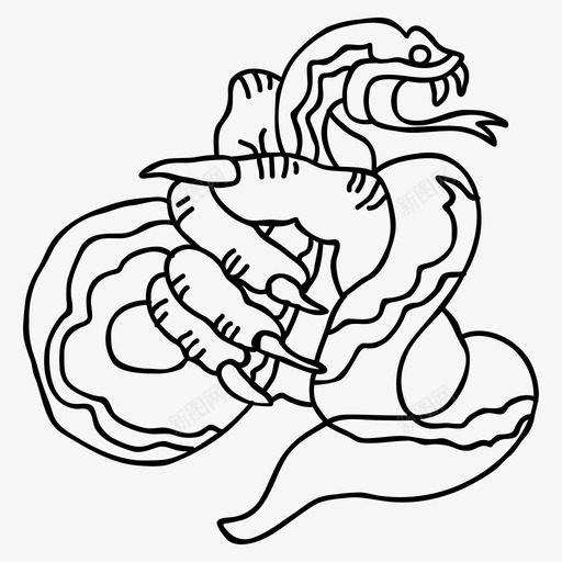 老式纹身风格艺术蛇svg_新图网 https://ixintu.com 老式 纹身 风格 艺术