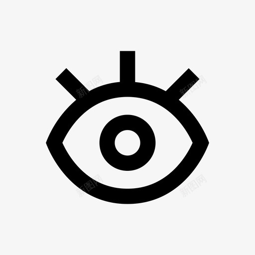 眼睛睁眼视图svg_新图网 https://ixintu.com 眼睛 睁眼 视图