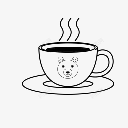 杯子咖啡冷svg_新图网 https://ixintu.com 冬天 杯子 咖啡 冷热 天行