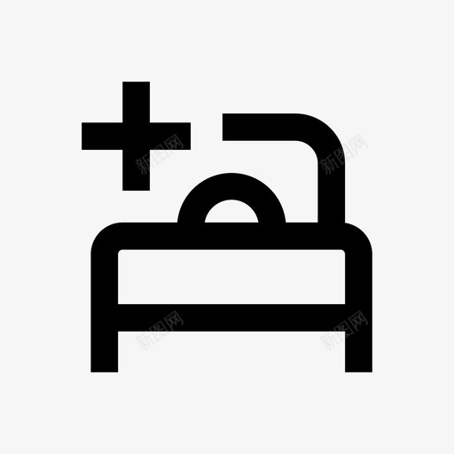 病床医院治疗线医疗64pxsvg_新图网 https://ixintu.com 病床 医院 治疗 医疗
