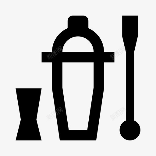 摇壶酒吧鸡尾酒svg_新图网 https://ixintu.com 摇壶 酒吧 鸡尾酒 量杯 勺子