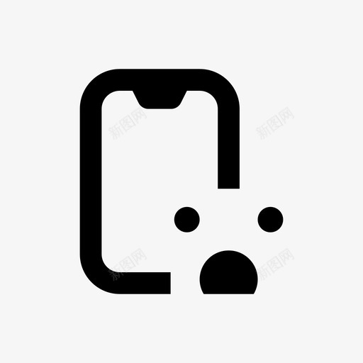 萨德手机萨德智能手机线智能手机64pxsvg_新图网 https://ixintu.com 手机 萨德 智能