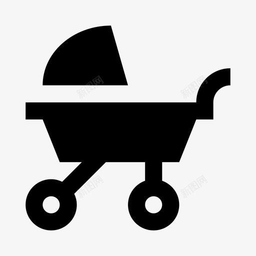 婴儿车婴儿推车运输车svg_新图网 https://ixintu.com 婴儿车 婴儿 推车 运输车 实心