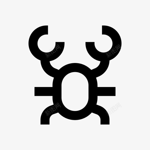 螃蟹海蟹线动物64pxsvg_新图网 https://ixintu.com 螃蟹 海蟹 动物
