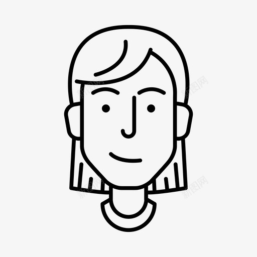 脸男孩长发svg_新图网 https://ixintu.com 男孩 长发 男人 人人