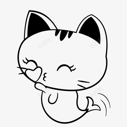 吻猫快乐svg_新图网 https://ixintu.com 吻猫 快乐 心爱 麦卡 蒂娜