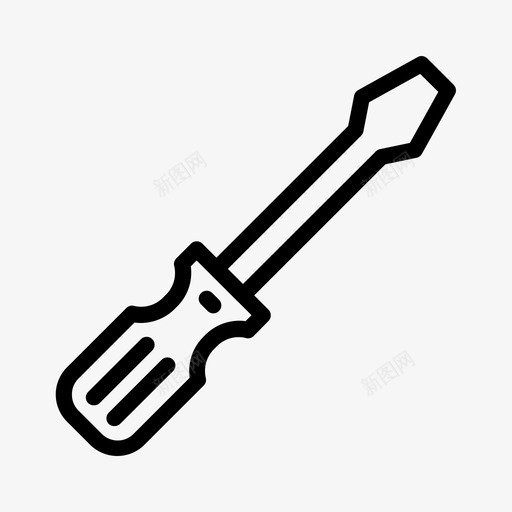 螺丝刀家用手动svg_新图网 https://ixintu.com 螺丝刀 家用 手动 机械 工具