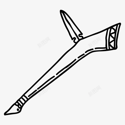 战争俱乐部印第安人武器svg_新图网 https://ixintu.com 战争 俱乐部 印第安人 武器 木制