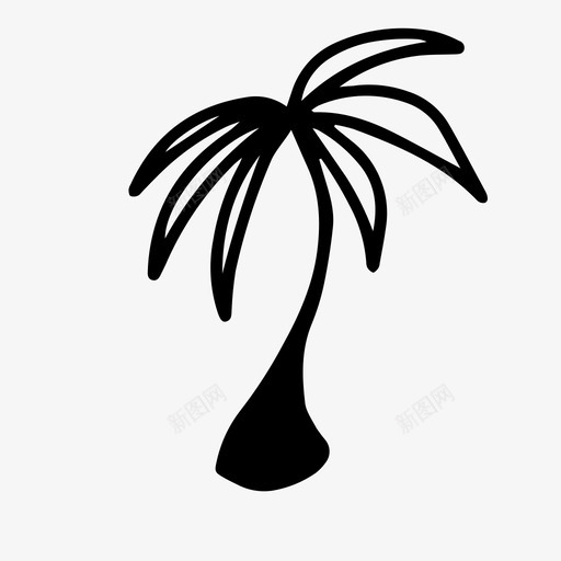 棕榈树自然热带svg_新图网 https://ixintu.com 棕榈树 自然 热带