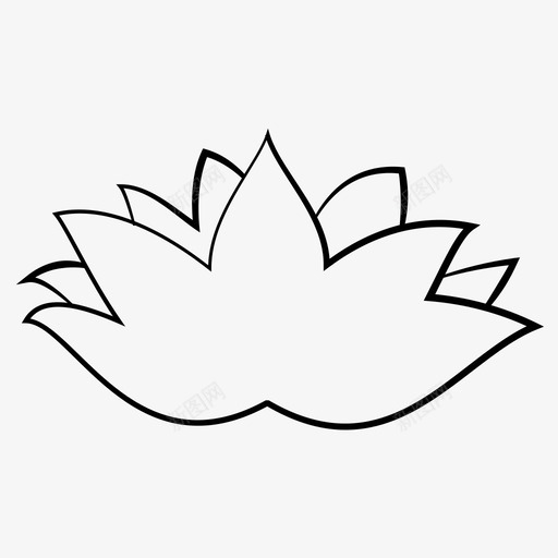 莲花花卉植物svg_新图网 https://ixintu.com 花卉 莲花 植物 放松 手绘 春花