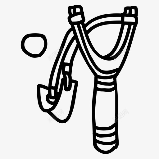 弹弓箭武器svg_新图网 https://ixintu.com 武器 弹弓 弓箭