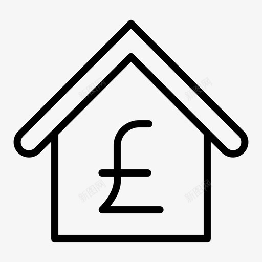 按揭银行金融机构svg_新图网 https://ixintu.com 按揭 银行 金融机构 住房贷款 英镑