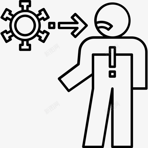 感染者冠状病毒细菌svg_新图网 https://ixintu.com 病毒 冠状 感染者 细菌