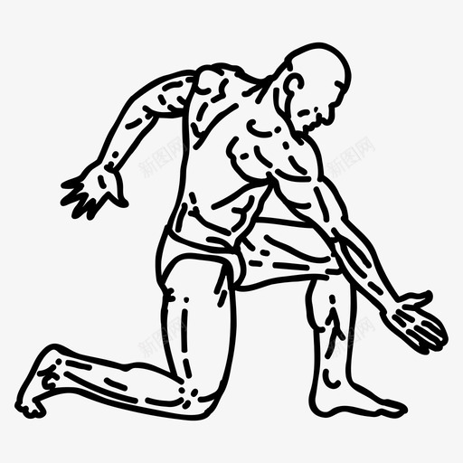 健美男人肌肉svg_新图网 https://ixintu.com 健美 男人 肌肉