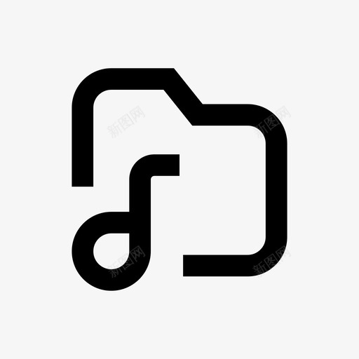 音乐库音频库音乐文件夹svg_新图网 https://ixintu.com 音乐 音频 文件夹 歌曲 线路