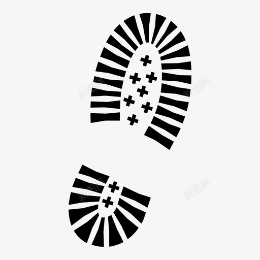 靴印远足军事svg_新图网 https://ixintu.com 靴印 远足 军事