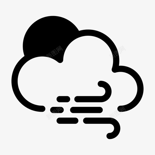 天气云状况svg_新图网 https://ixintu.com 天气 云状 状况 预报 太阳风