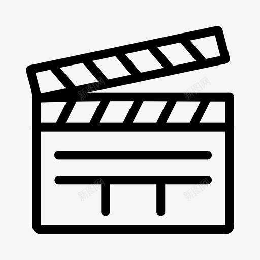 隔板照相机电影院svg_新图网 https://ixintu.com 隔板 照相机 电影院 电影 视频 常用 图标
