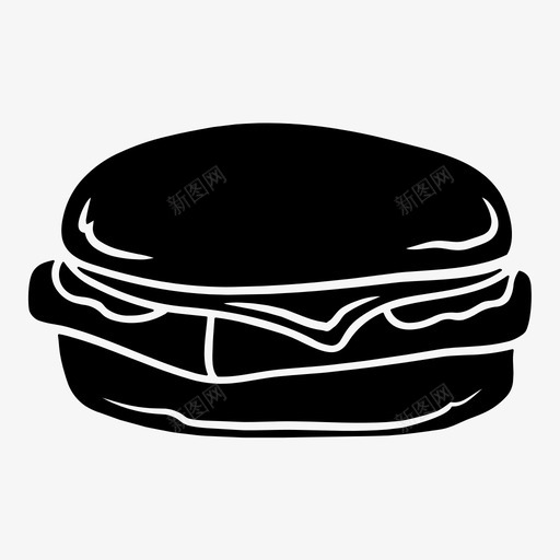 鱼汉堡快餐垃圾食品svg_新图网 https://ixintu.com 汉堡 快餐 垃圾 食品 铭文