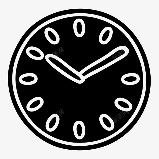 挂钟模拟时间svg_新图网 https://ixintu.com 挂钟 模拟 时间 计时器 钟表 符号