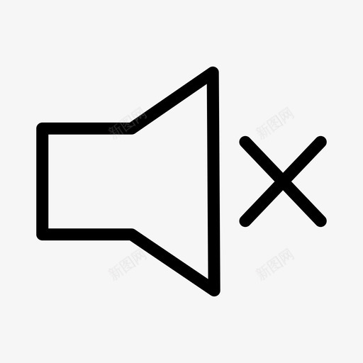 扬声器静音声音svg_新图网 https://ixintu.com 扬声器 静音 声音 符号 技术 音量 常用 图标