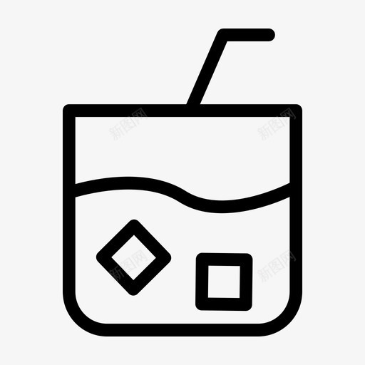 饮料鸡尾酒冰块svg_新图网 https://ixintu.com 饮料 鸡尾酒 冰块 餐厅