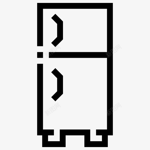 冰箱公寓家具svg_新图网 https://ixintu.com 冰箱 公寓 家具 家用电器 厨房 检疫 室内
