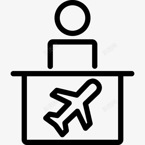 机场柜台机场值机柜台售票柜台svg_新图网 https://ixintu.com 柜台 机场 值机 售票 旅游指南 检查