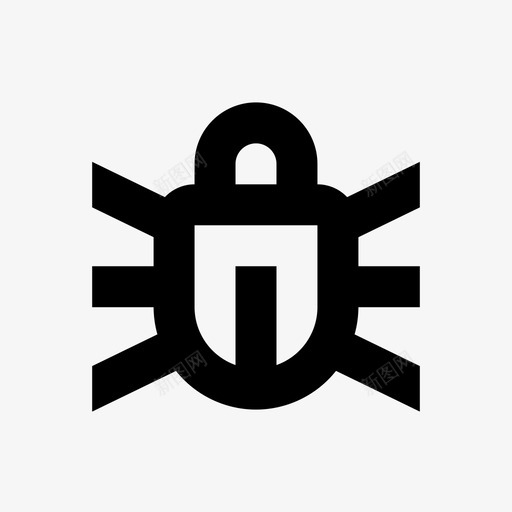 bug计算机病毒恶意软件svg_新图网 https://ixintu.com 软件 恶意 计算机病毒 编码 编程