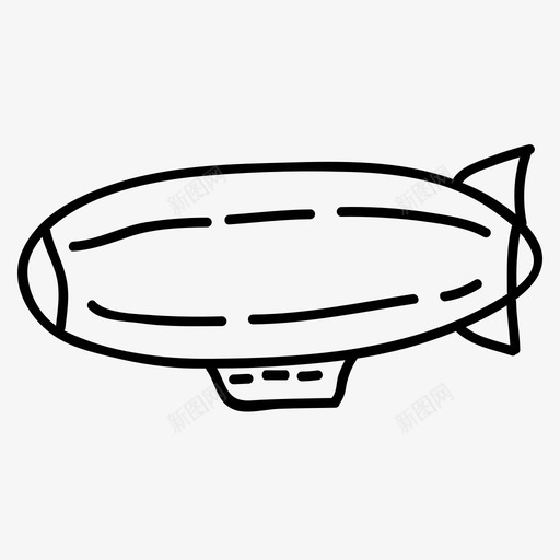 飞艇气球飞行svg_新图网 https://ixintu.com 运输 飞艇 气球 飞行 图标