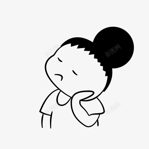 担心女孩沉思svg_新图网 https://ixintu.com 担心 女孩 沉思 思考 妈妈