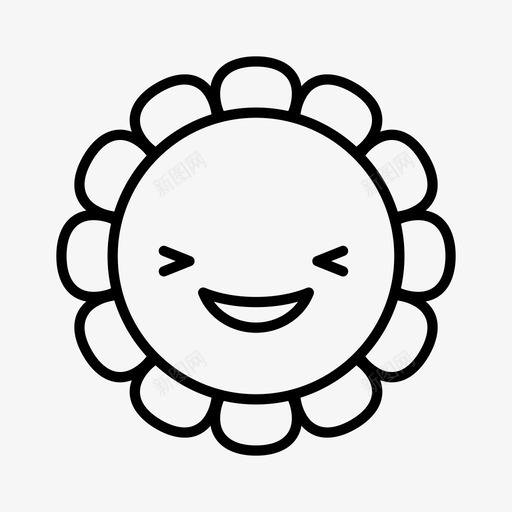 兴奋表情快乐svg_新图网 https://ixintu.com 表情 兴奋 快乐 微笑 雏菊 情绪