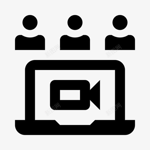 视频通话会议缩放svg_新图网 https://ixintu.com 视频 通话 会议 缩放
