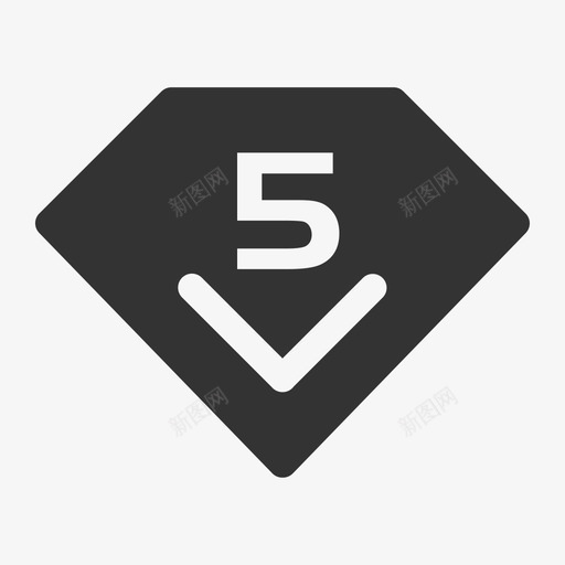 VIP5实心svg_新图网 https://ixintu.com 实心