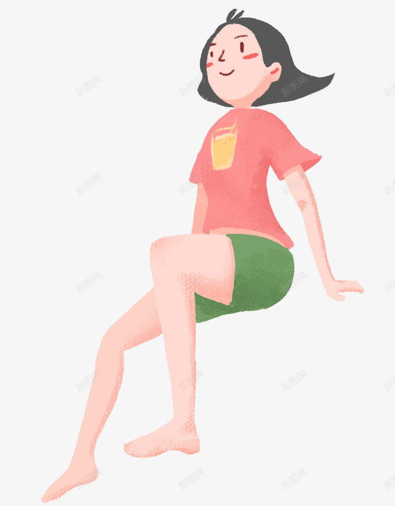 手绘女孩各类png免抠素材_新图网 https://ixintu.com 手绘 女孩 各类