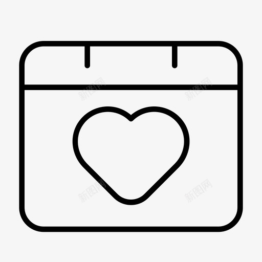 日历日期心svg_新图网 https://ixintu.com 浪漫 日历 日期 心爱 情人节 甜蜜