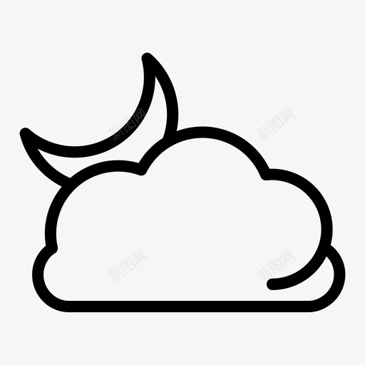 云夜天气svg_新图网 https://ixintu.com 天气
