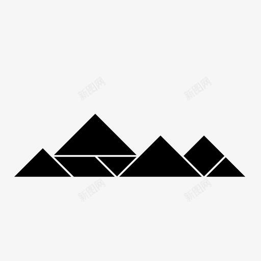 山脉七巧板山脉落基山脉svg_新图网 https://ixintu.com 山脉 七巧板 落基